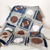 Baby Boy Sports Crib Bedding with Basketballs, Baseballs, and Footballs - A Vision to Remember