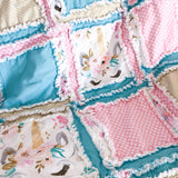 Unicorn Blanket | Turquoise and Baby Pink - A Vision to Remember