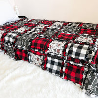 Woodland Crib Bedding | Red, Black, Plaid - A Vision to Remember