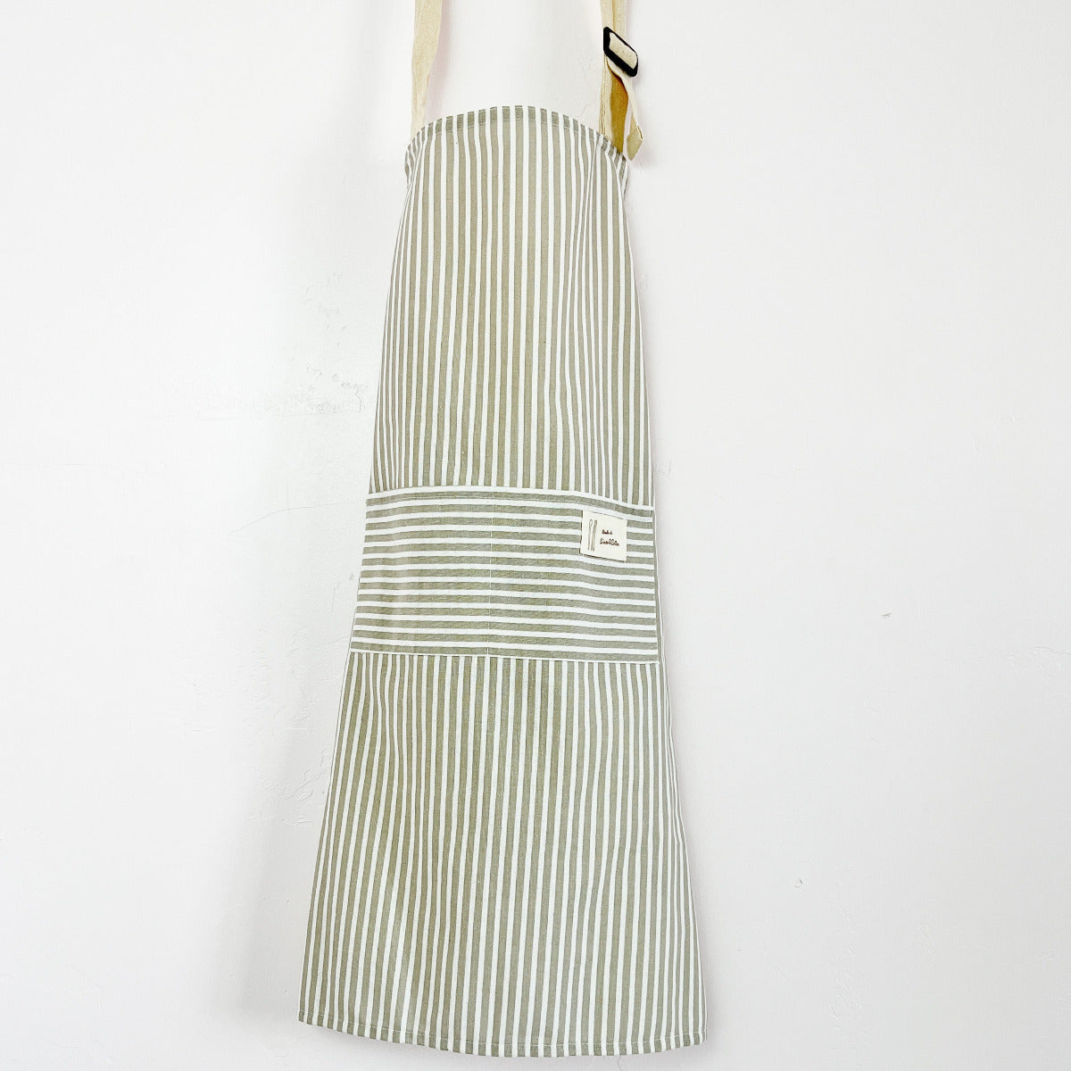 Waterproof Gray Striped Apron with optional Custom Embroidery - A Vision to Remember
