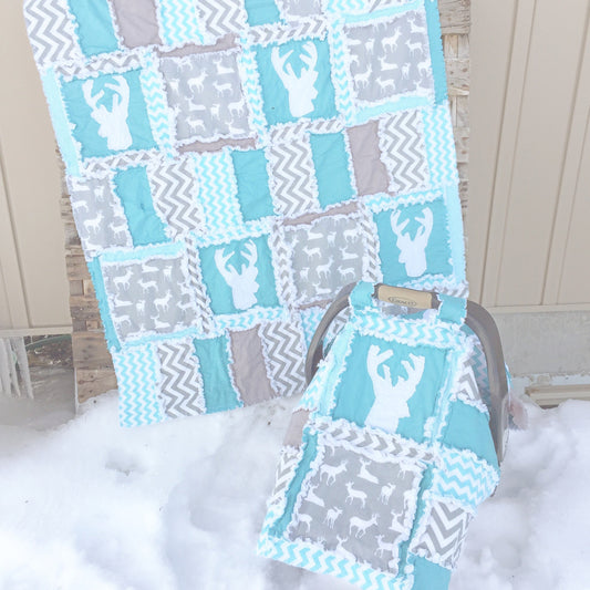 Addy Mae Rag Quilt Pattern for Baby Car Seat Cover