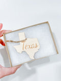 Wooden Engraved State Christmas Ornament - All 50 Available - A Vision to Remember