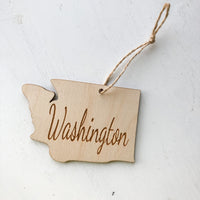 Wooden Engraved State Christmas Ornament - All 50 Available - A Vision to Remember