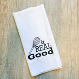 Embroidered Funny Kitchen Towel - A Vision to Remember