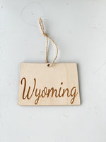 Wooden Engraved State Christmas Ornament - All 50 Available - A Vision to Remember